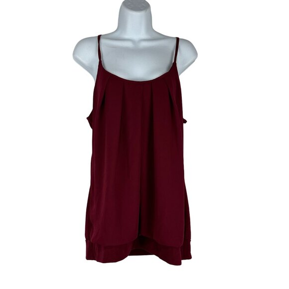 Maurices Women's Spaghetti Strap Blouse Size L Red - Picture 1 of 6